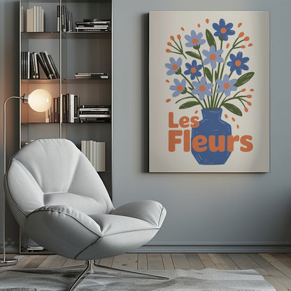 Charming Blue Blooms - Poster / Art Print