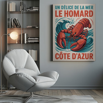 Azure Lobster Delight - Poster / Art Print