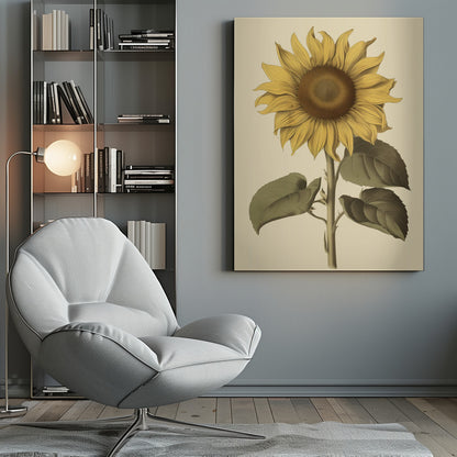 Vintage Sunflower - Poster / Art Print