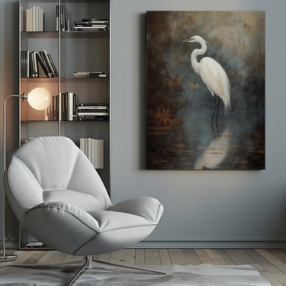 White Egret - Poster / Art Print