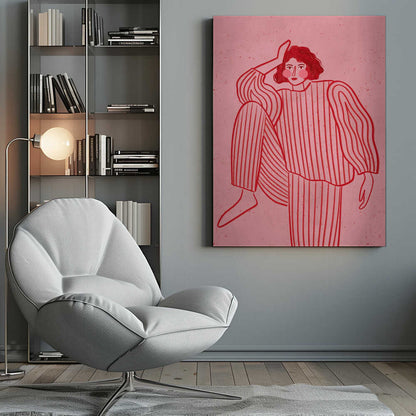 The Woman With the Striped Pyjama - Poster / Art Print