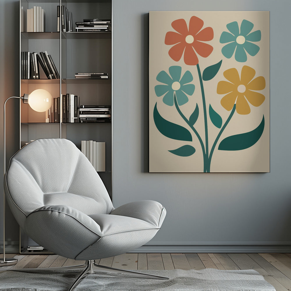 Boho Flowers Series No 4 - Poster / Art Print