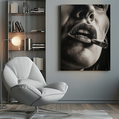 The Girl With the Burning Cigarette - Poster / Art Print