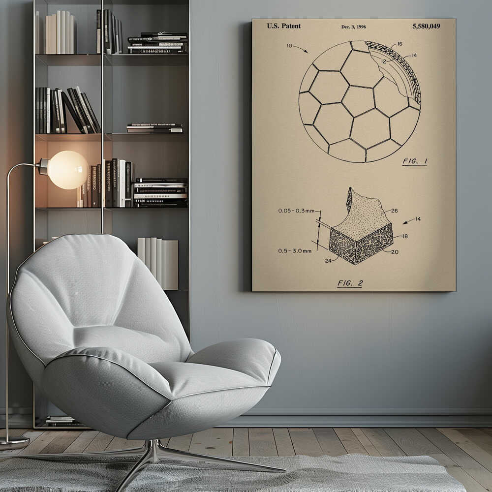 Soccer Ball Patent 1996 - Poster / Art Print