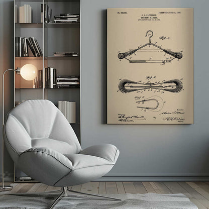 Garment Hanger Patent 1906 - Poster / Art Print