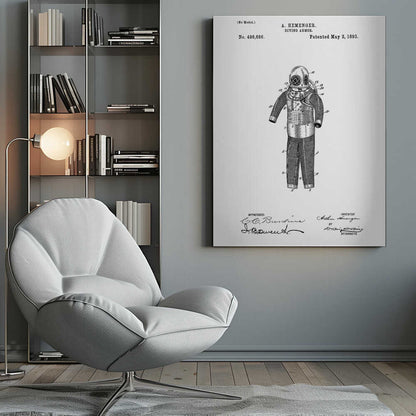 Diving Armor Patent 1893 - Poster / Art Print