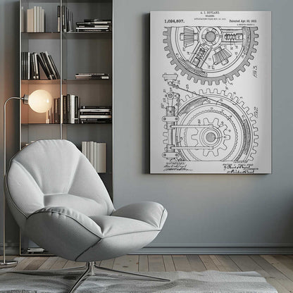 Gearing Patent 1912 - Poster / Art Print
