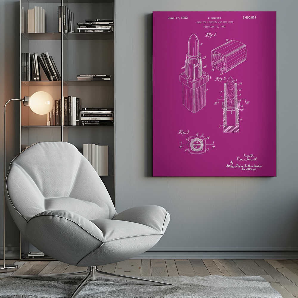 Case for Lipstick Patent 1952 - Poster / Art Print