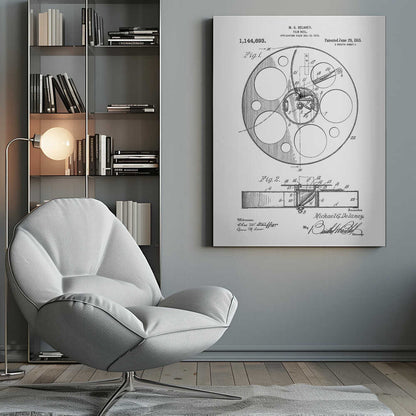 Film Reel Patent 1915 - Poster / Art Print