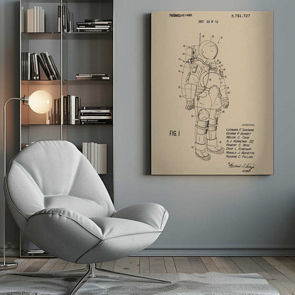 Space Suit Patent 1973 - Poster / Art Print