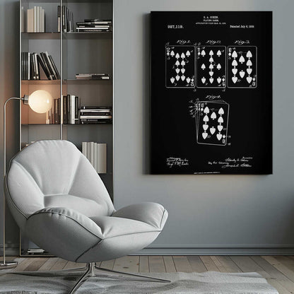 Playing Cards Patent 1909 - Poster / Art Print