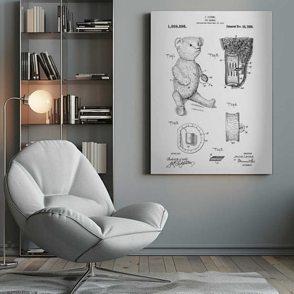 Teddybear Patent 1920 - Poster / Art Print