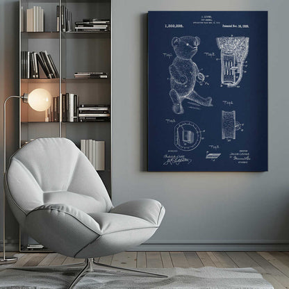 Teddybear Patent 1920 - Poster / Art Print