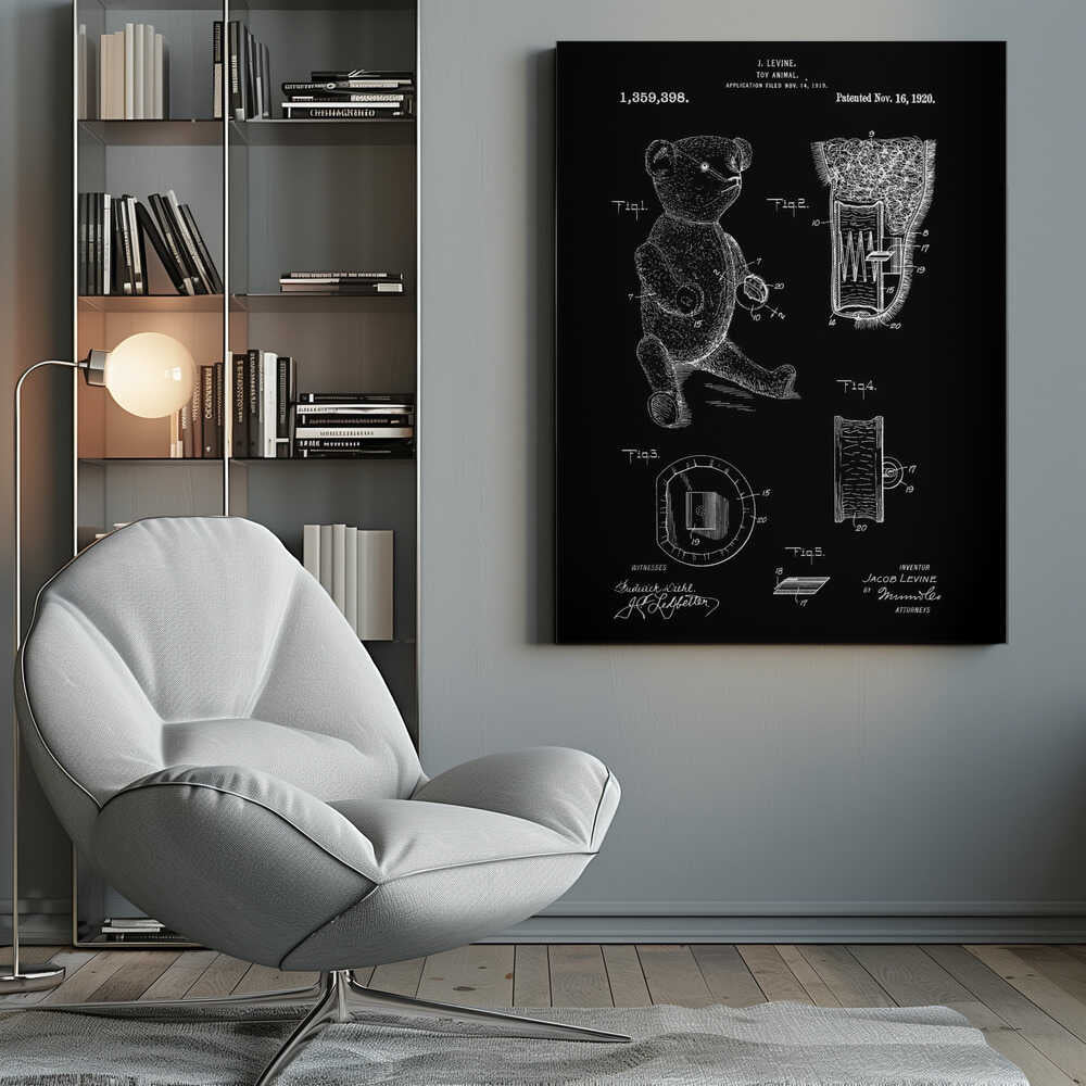 Teddybear Patent 1920 - Poster / Art Print