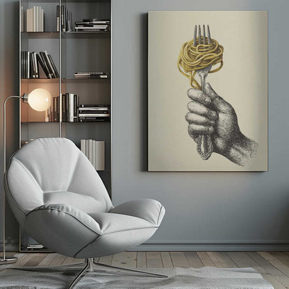 Spaghetti On A Fork - Poster / Art Print