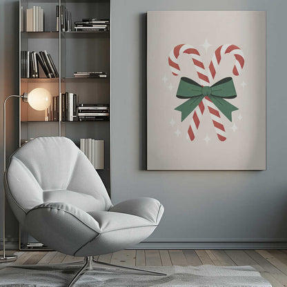 Christmas Candy Canes - Poster / Art Print