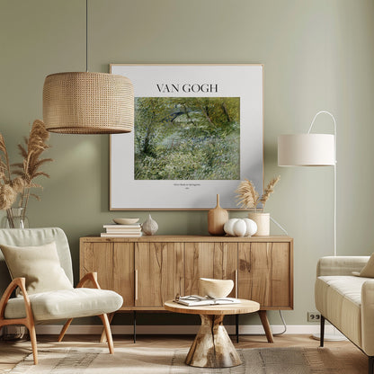 River Bank In Springtime (1887) Square - Poster / Art Print