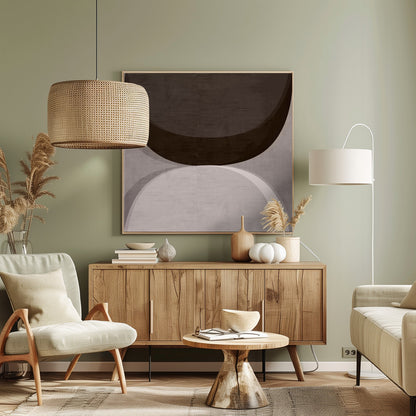 Modern Mocha Abstract Shapes 1 - Poster / Art Print