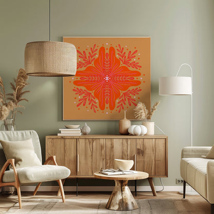Vibrant Mandala Bloom - Poster / Art Print