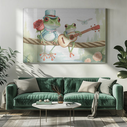 Frogs on a rope - Poster / Art Print