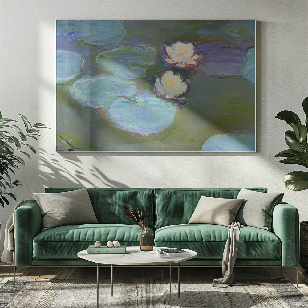 Nympheas (1897–1898) By Claude Monet. - Poster / Art Print