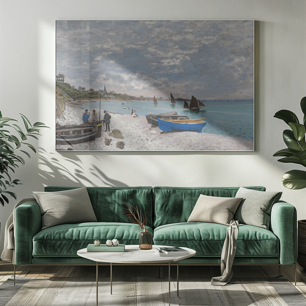 The Beach At Sainte Adresse (1867) - Poster / Art Print