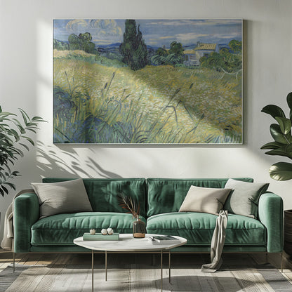 Green Wheat Field With Cypress (1889) - Poster / Art Print