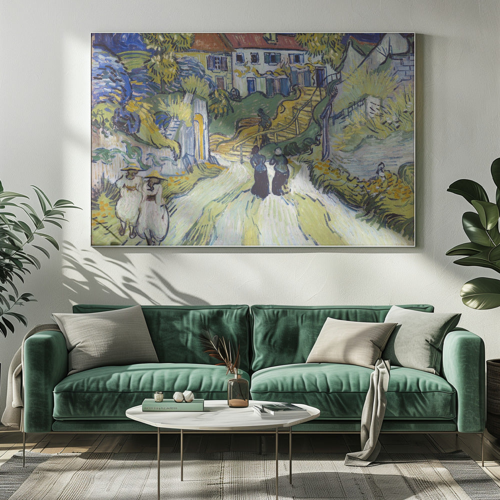 Stairway At Auvers (1890) - Poster / Art Print