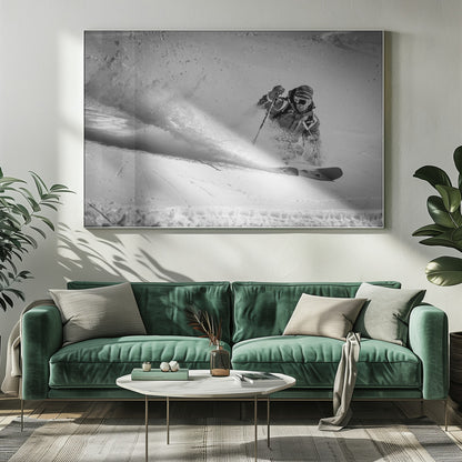 Henri making a powder turn... - Poster / Art Print