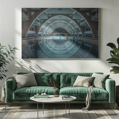 swimming @night - Poster / Art Print