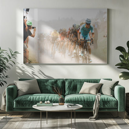Cycling in the dust - Poster / Art Print