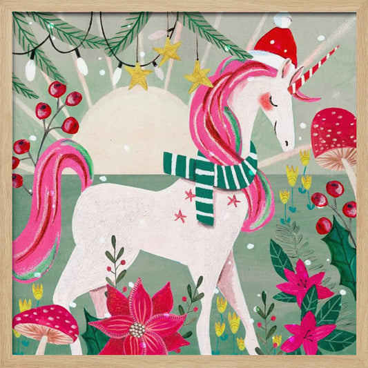 Christmas Unicorn - Poster / Art Print