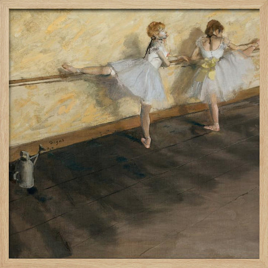 Dancers Practicing At the Barre - Poster / Art Print