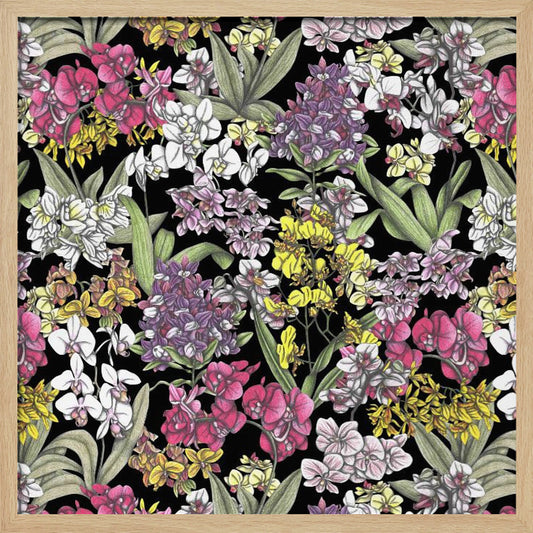 Colorful Flowers Pattern - Poster / Art Print