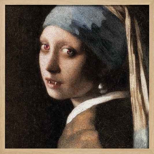 Girl With Pearl   the Undead Edition - Poster / Art Print