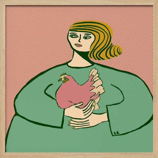 Chicken lady - Poster / Art Print