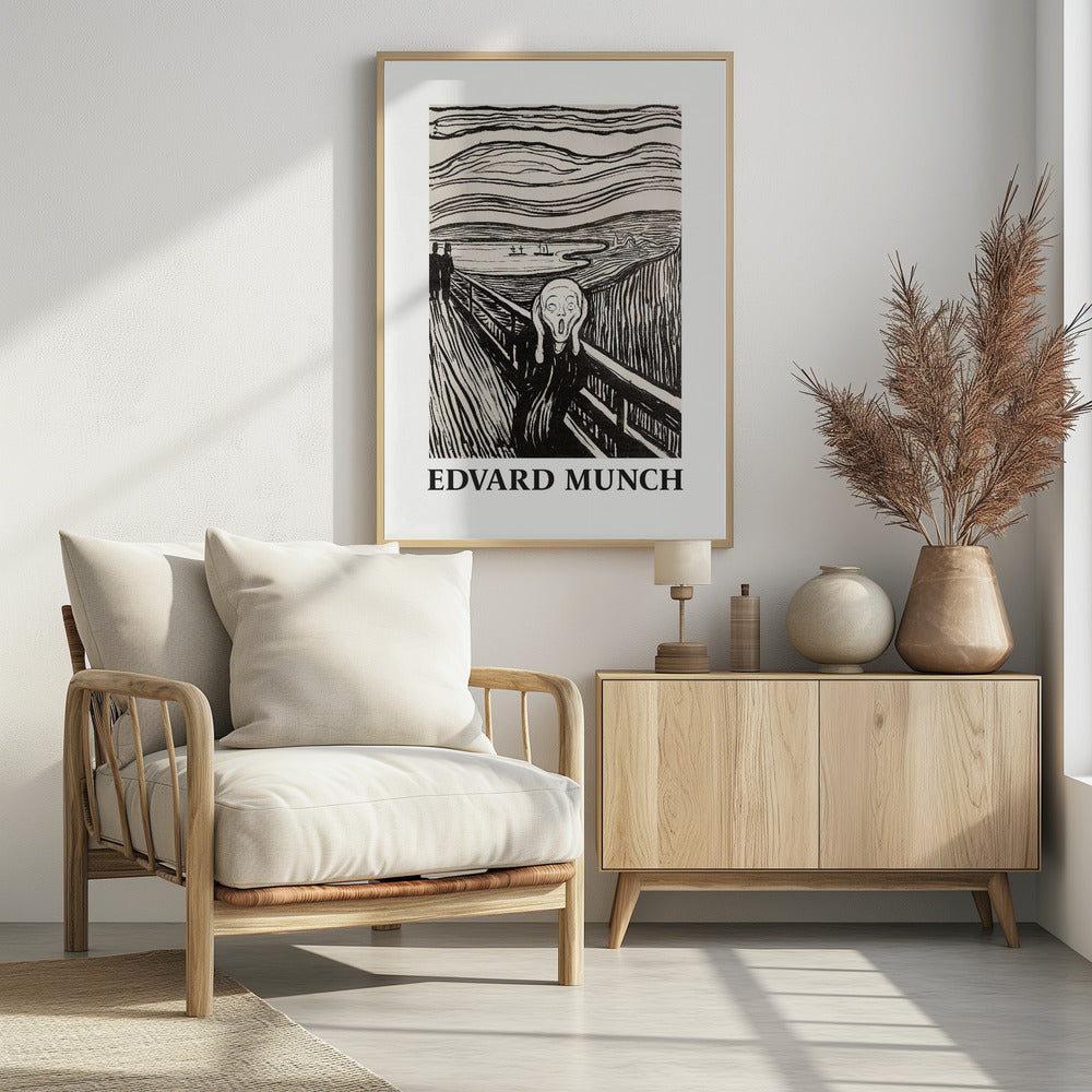 The Scream - The Scream - Monochrome Version - Poster / Art Print