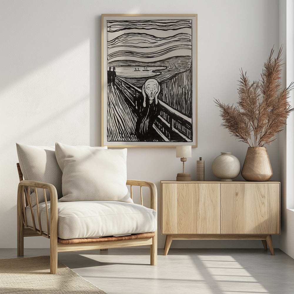 The Scream - Mono - Poster / Art Print