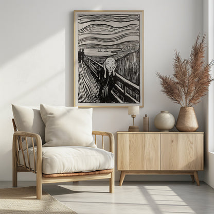 The Scream - Mono - Poster / Art Print