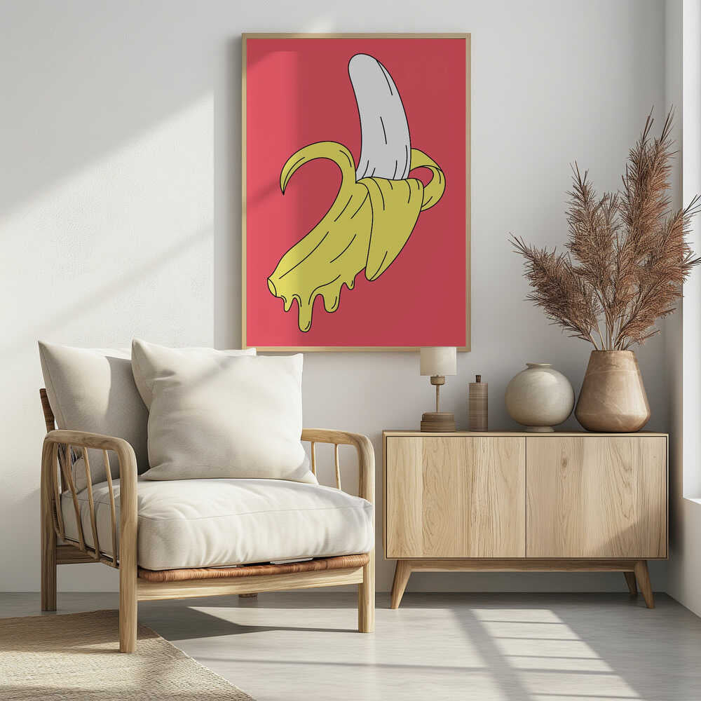 Melting Pink Banana - Poster / Art Print