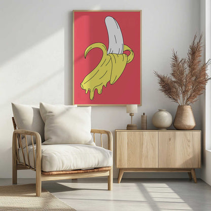 Melting Pink Banana - Poster / Art Print