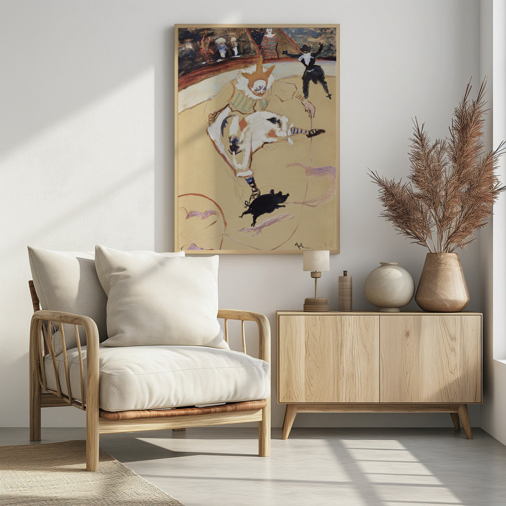 At the Circus Fernando Medrano With a Piglet (ca. 1889) - Poster / Art Print