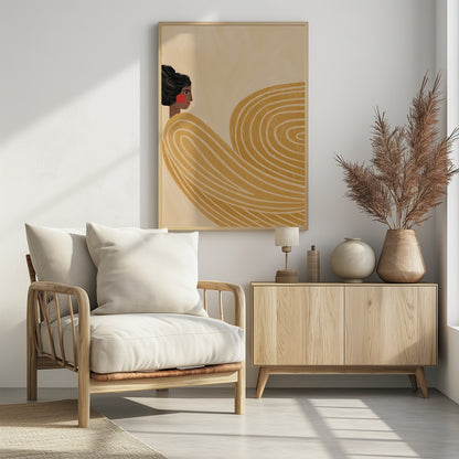 The Woman With the Yellow Stripes - Poster / Art Print