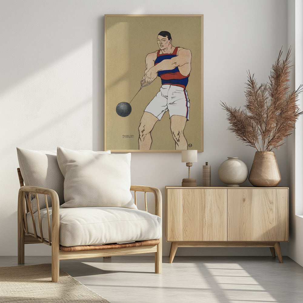 Hammer Throw (1908) - Poster / Art Print