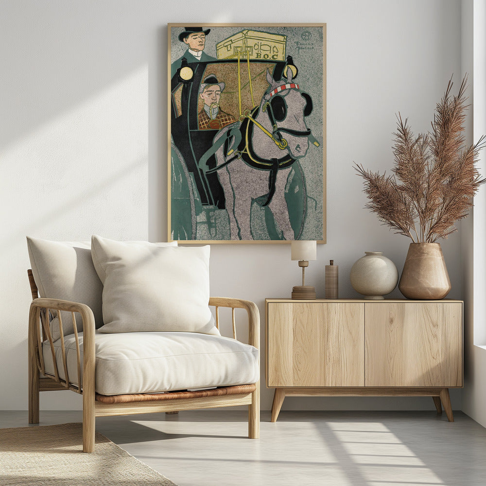 Man In Carriage (1896) - Poster / Art Print
