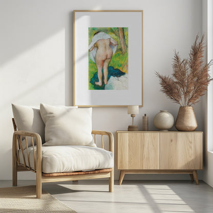 Girl Drying Herself - Poster / Art Print