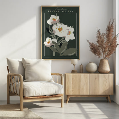Flower Market London Hellebore - Poster / Art Print