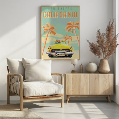 California Surf Poster - Poster / Art Print
