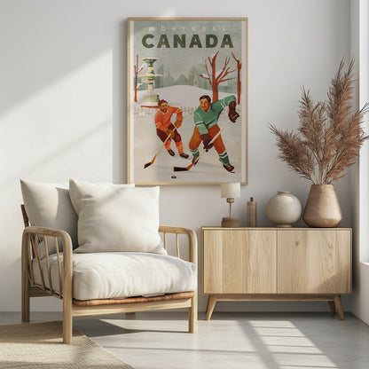Montreal Canada Pond Hockey Guys - Poster / Art Print