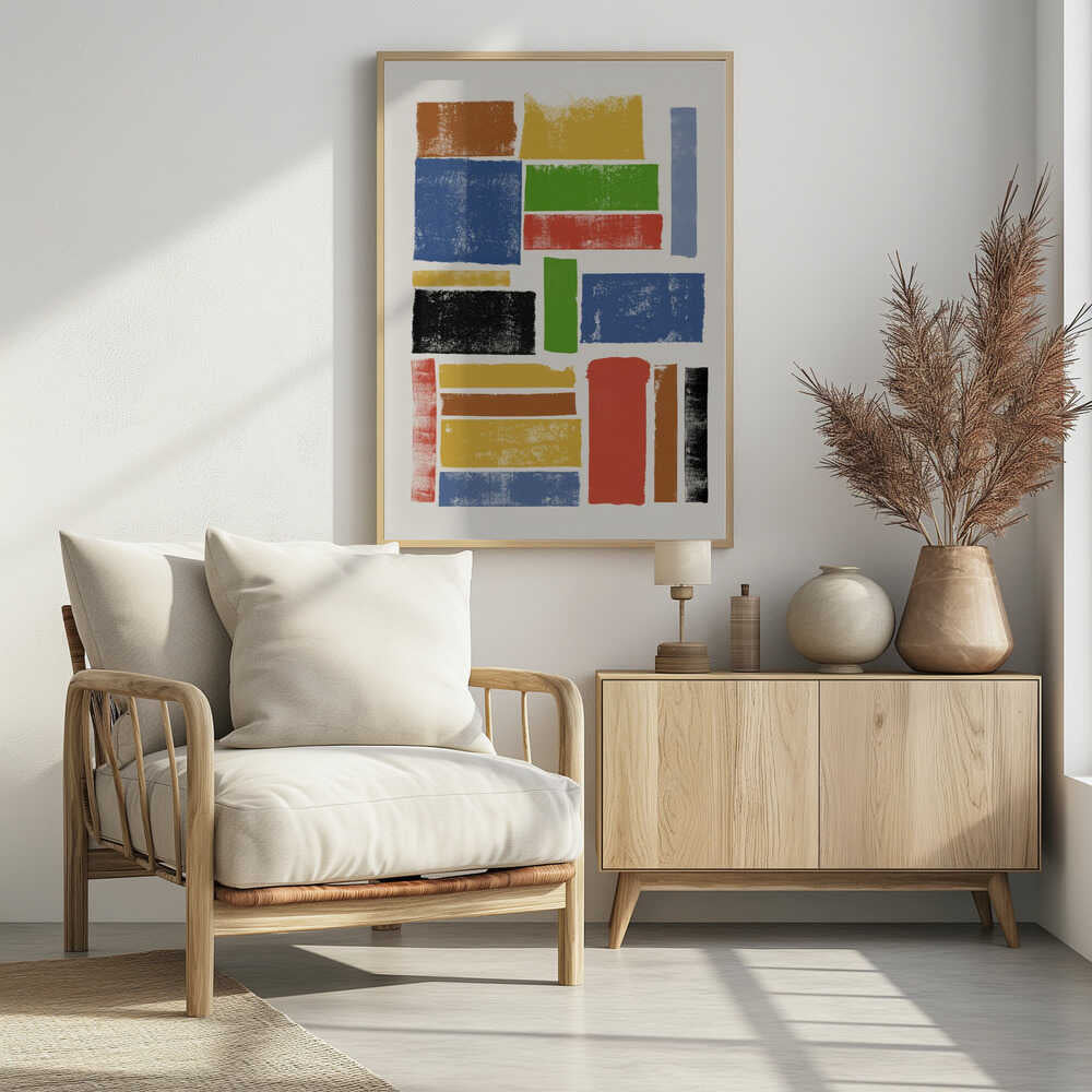 Color Block Harmony - Poster / Art Print